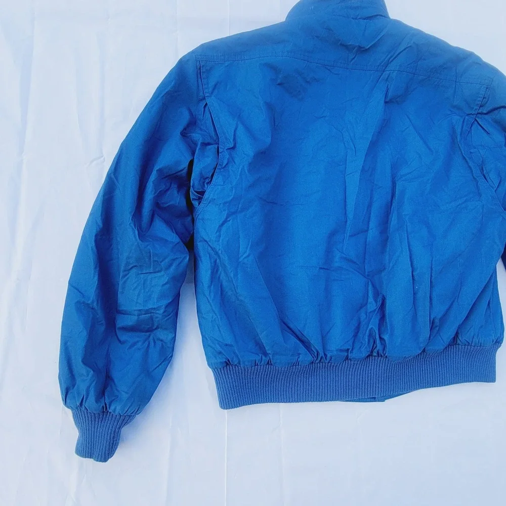 Members Only Vintage Bomber Jacket Mens Size 44 Blue Windbreaker Racer Coat J89